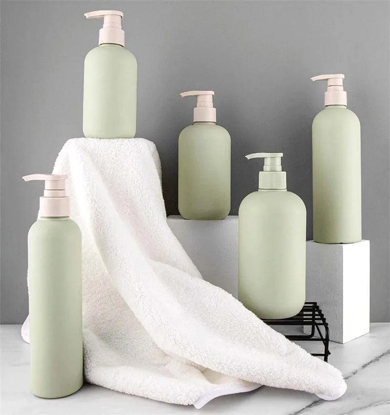 Avocado Green Refillable Pump Bottle – Lotion & Shampoo 200–500ml