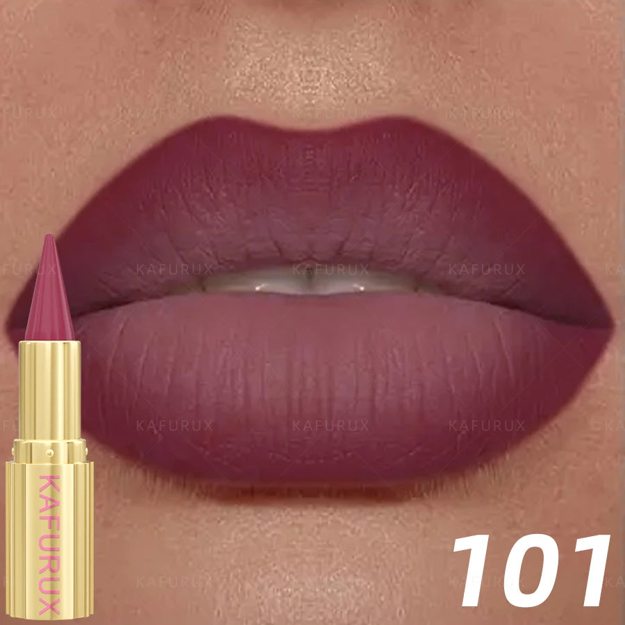 KAFURUX 9-Color Matte Lipstick & Lip Liner Pen | Velvet Finish