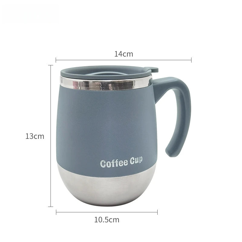 500ml Insulated Stainless Steel Coffee Mug with Lid, Double-Wall Vacuum Thermal Cup for Hot and Cold Drinks, for Home, Outdoor Oasis Select