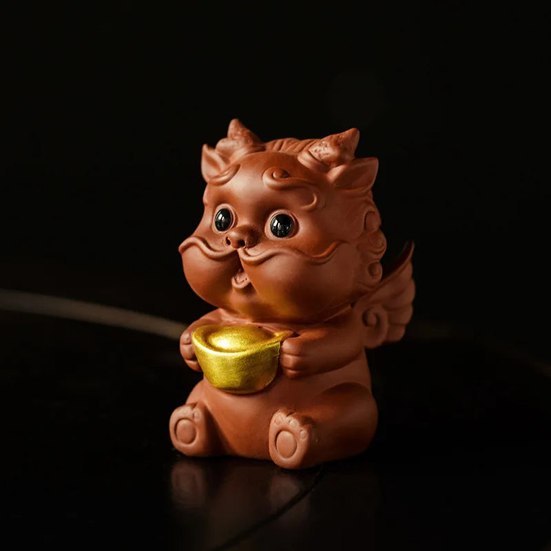 Lucky Purple Clay Cute Pixiu Tea Pet Ornament Premium Nurturable