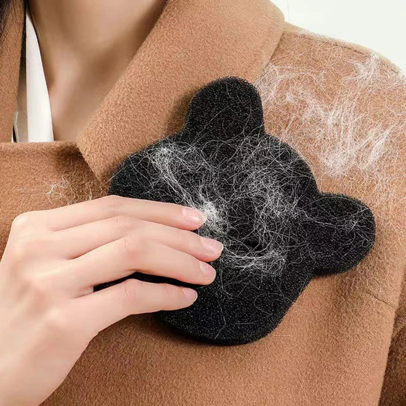 2 /4 Sets Of Household Pet Hair Remover, Machine Washed Bear Sticky Sponge, Reusable, Suitable For Washing Machine, Dryer, Black Oasis Select