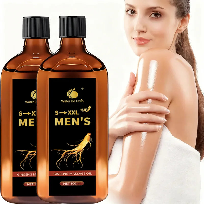S-XXL +UP Men's Ginseng Massage Oil with Shea Butter - Hydrates & Firms Skin, Boosts Moisture Oasis Select