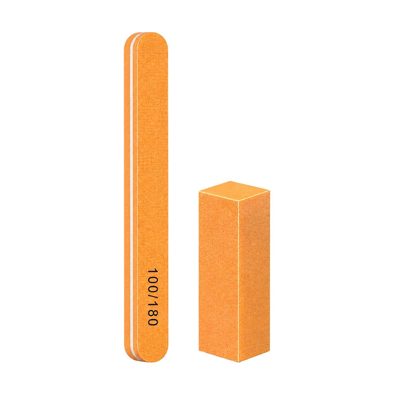 100/180 Grit Nail File & Buffer Block Set – Manicure Kit