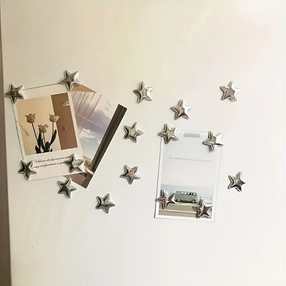 2.4CM 10/20pcs Creative Star Magnetic Refrigerator Patch For Photo Wall Mounting Entry Door Magnetic Sticker Home Decoration Oasis Select