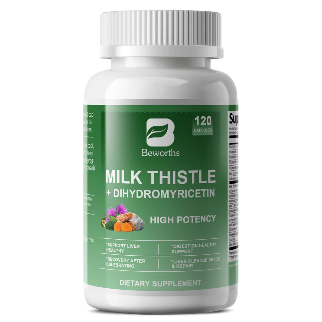 BEWORTHS Milk Thistle Capsules Promote Liver Health, Antioxidant and Free Radical Scavenging Activity. 120 Vegetarian Capsules Oasis Select