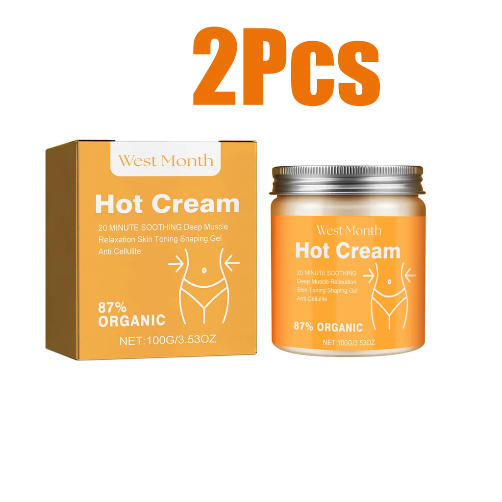 Hot Cream Massage Slimming Cream 87% Organic Anti Cellulite Slimming Lotion Thermal Fat Burning Massage Weight Loss Cream Oasis Select 200g Boxed