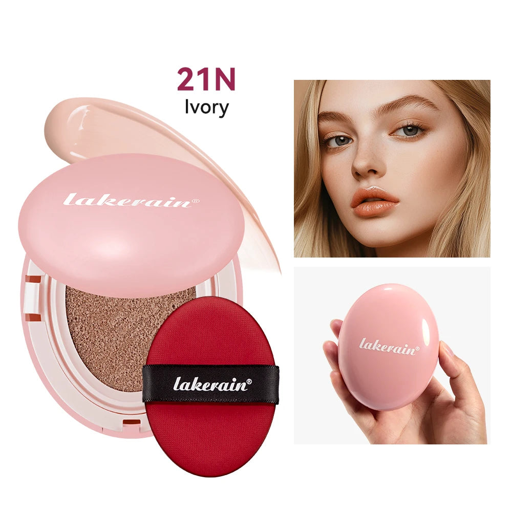Semi-matte CC Cream Cushion Natural Concealer Whitening Long-lasting Creamy Texture Foundation Face Base Makeup Cosmetics Oasis Select Pink 21N