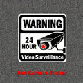 2pcs Enhance Your Security with 24-Hour Monitoring Warning Stickers: Vibrant Slogans to Safeguard Your Home and Business! Oasis Select 2pcs black