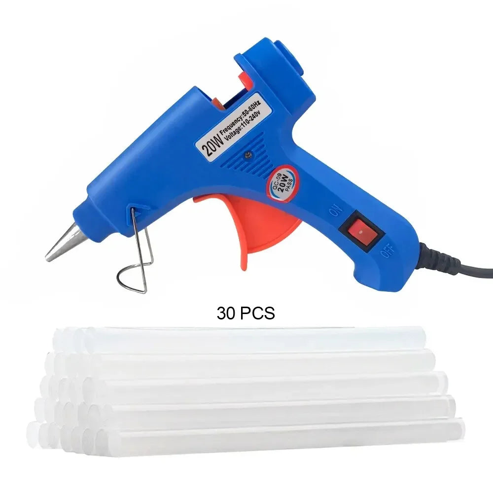 20W Hot Melt Glue Gun Household Industrial Mini Guns Electric Heat Temperature Tool Use 7mm Glue Sticks Oasis Select