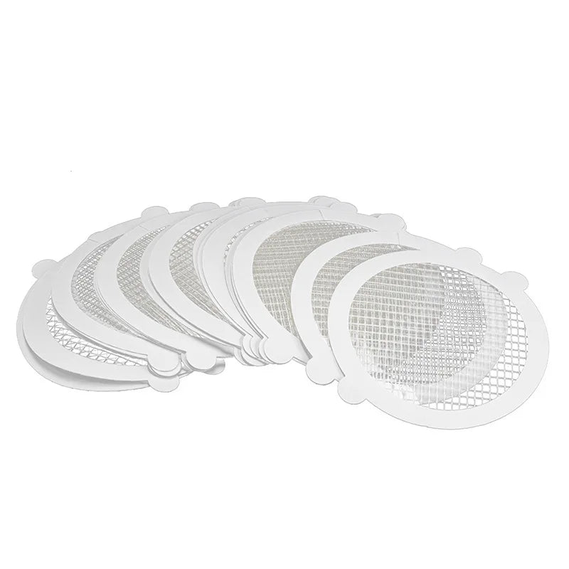 Disposable Hair Catchers for Shower Mesh Shower Drain Covers - Floor Sink Strainer Filter Mesh Stickers Bathroom Accessories Oasis Select circle 18pcs