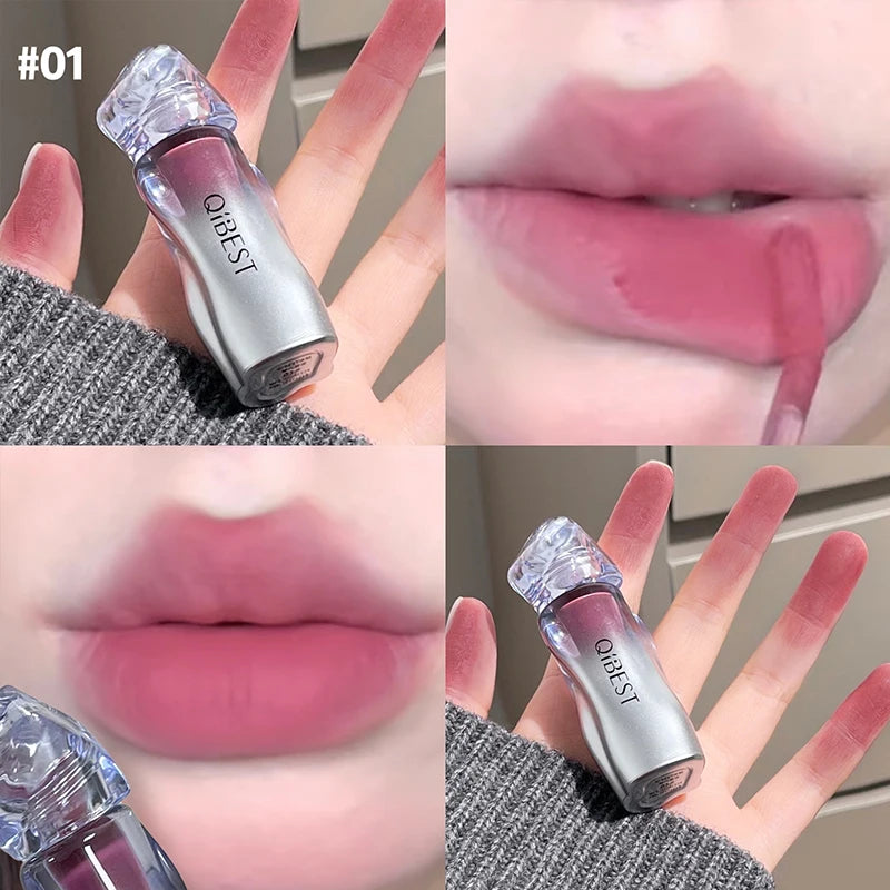 QIBEST Matte Velvet Lip Mud – Long-Lasting Liquid Lipstick