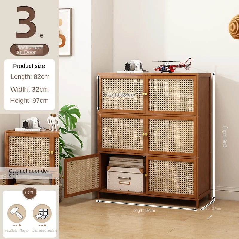 Bookcase with door, multi-layer storage rack, seam storage cabinet, living room display cabinet, bookshelf Oasis Select 82cmD