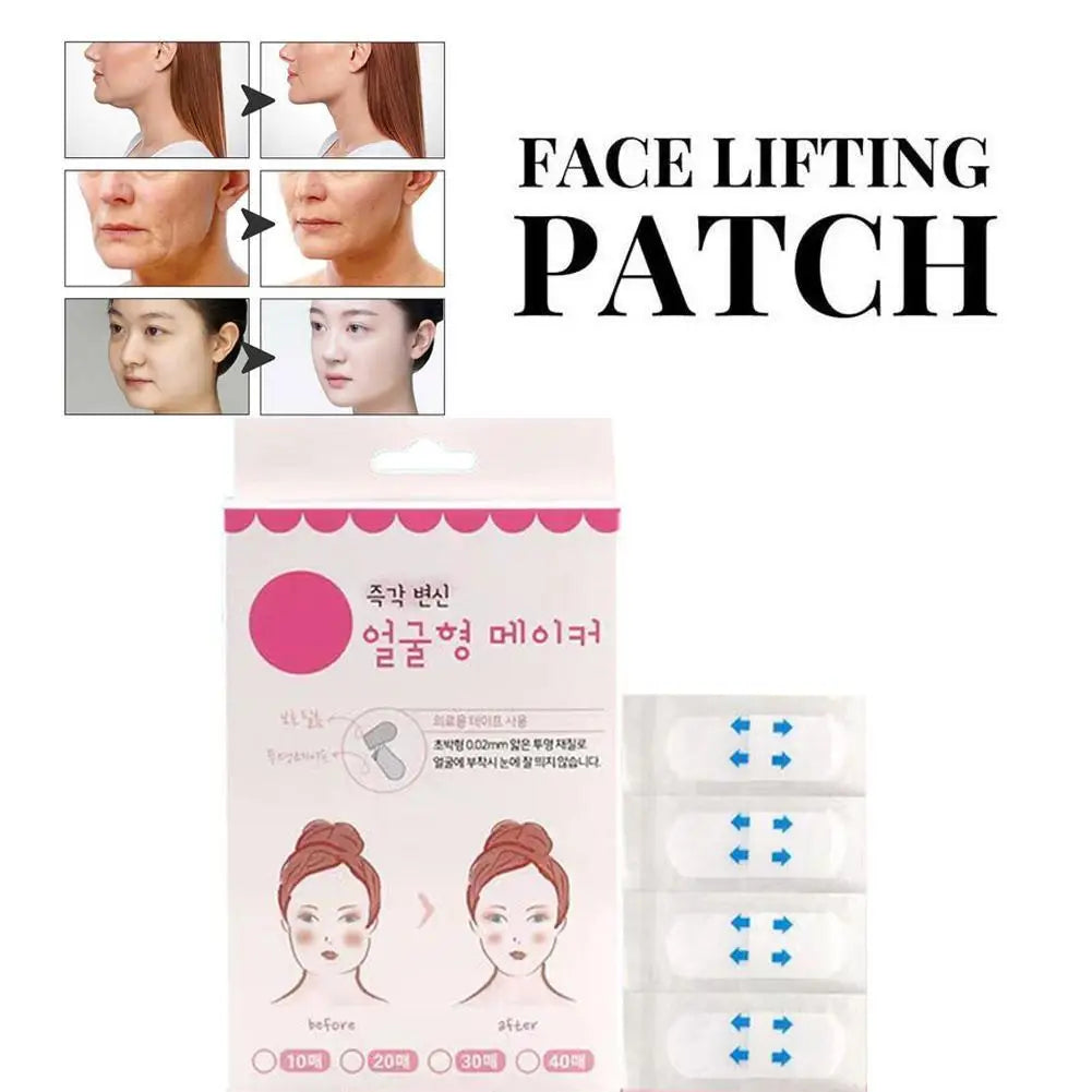 V-shaped Face 40 Stickers dhesive Tape Invisible Transparent Sticker Lift Firming The Chin Face Cosmetic Tape Beauty Patches Oasis Select