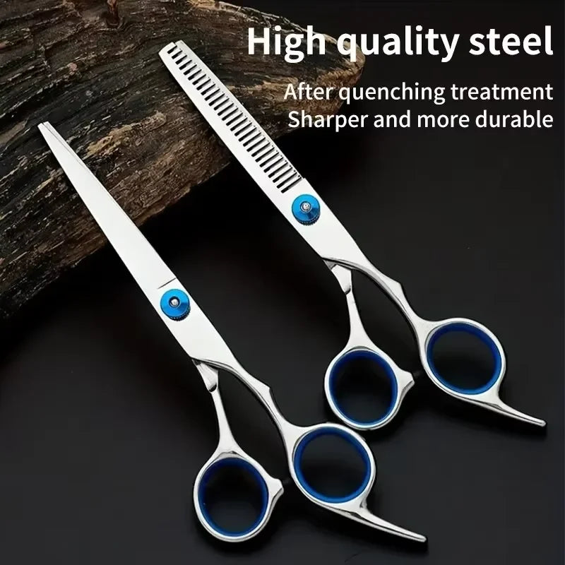 Professional Hairdressing Scissors Stainless Steel Barber Shear Thinning Cutting Tool for Home And Salon Use Oasis Select 1 set