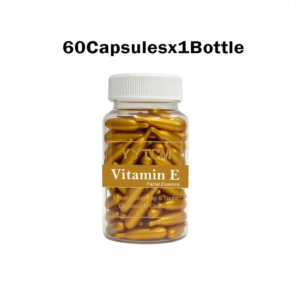 Vitamin E Serum Capsules, Single-Use Essence Capsules, Hydrating and Moisturizing Facial Skin 90 Capsules/Bottle - 1 Bottle Oasis Select 1bottle 60capsules