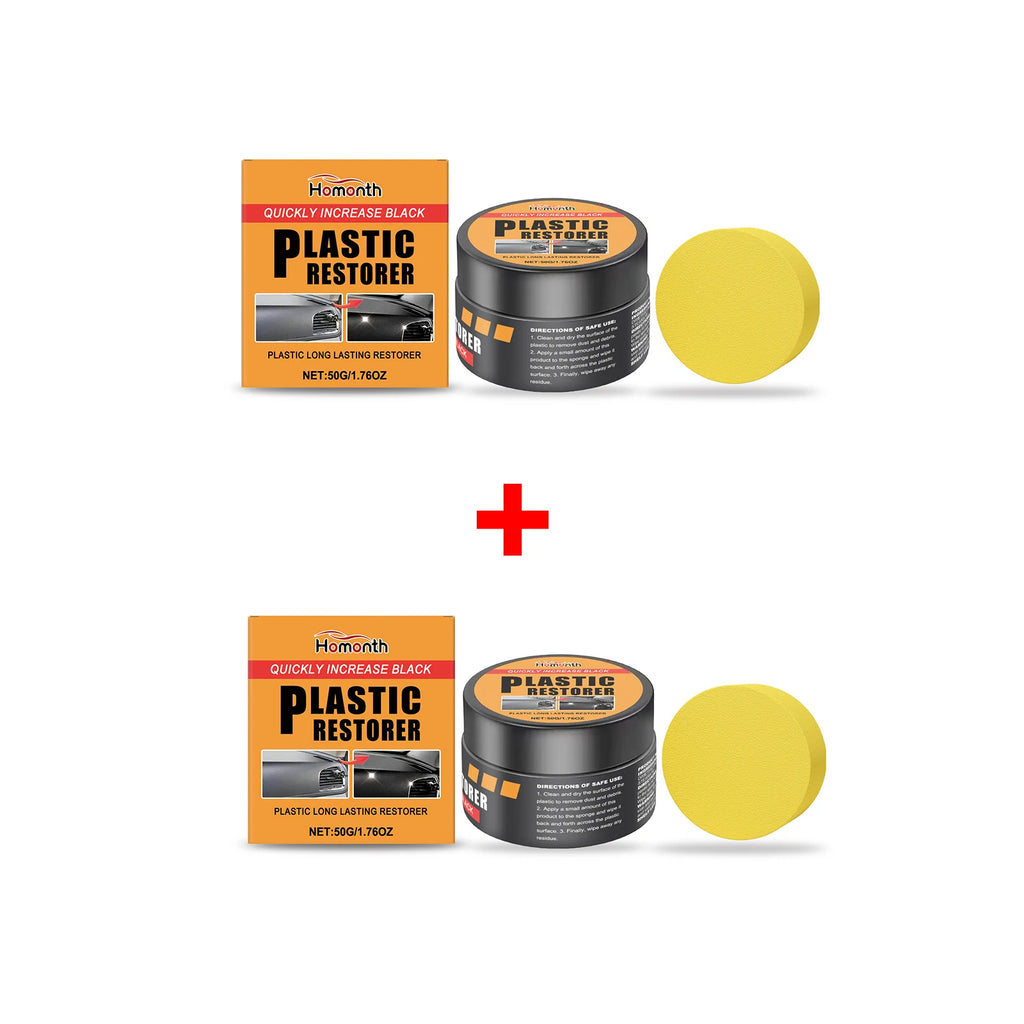 Automotive Interior Restorer Cream with Sponge Car Maintenance Cream UV Protection Repel Dust Stains Waterproof Repair Car Care Oasis Select 2 X 50g with sponge