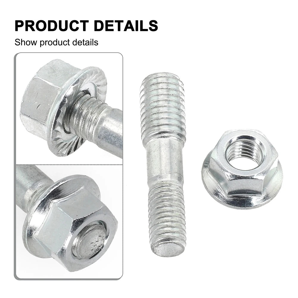 2pcs For 52/58 Chain Saw Guide Plate Double Head Screw Nuts Nut Accessories Garden Tool Parts Accessories Oasis Select