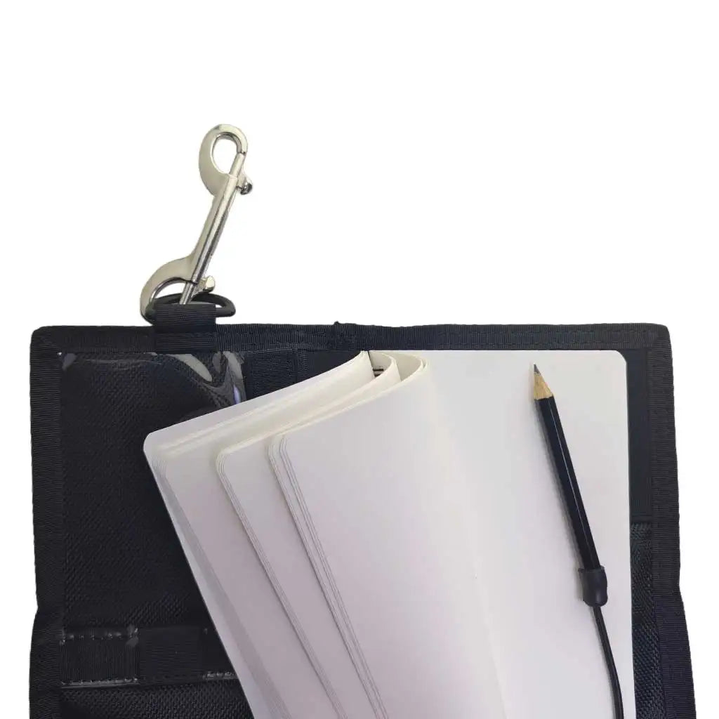 Professional 25-Page Dive Slate Erasable with 316 SS Buckle Underwater Snorkeling Swim Training Emergency Communication Notebook Oasis Select Page25