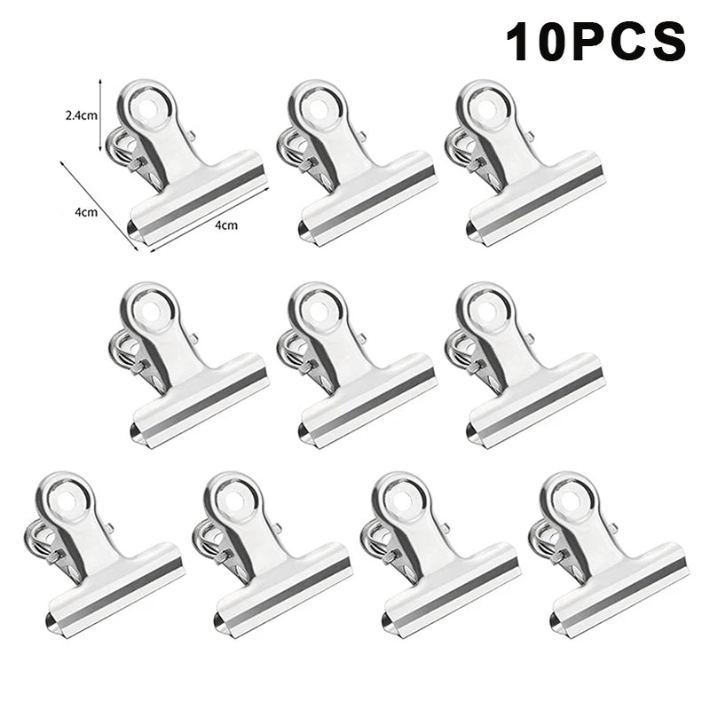 10-Pack Stainless Steel Food Bag Sealing Clips – Airtight & Reusable