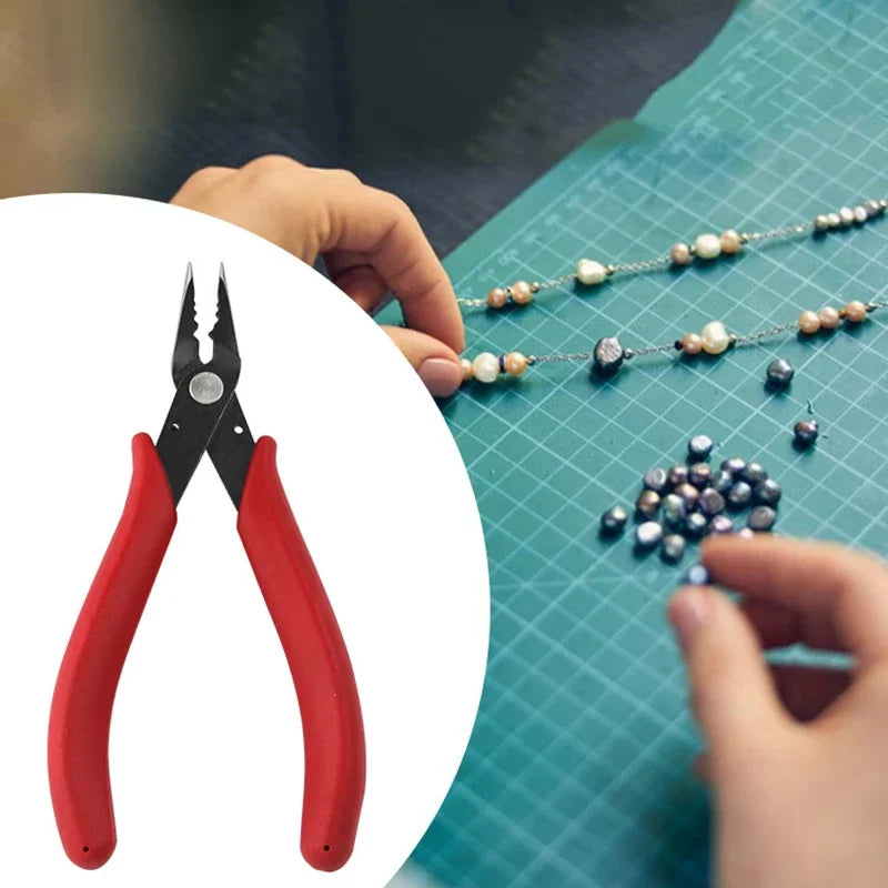 Jewelry Crimping Pliers For Making Tips Tool Tweezers Crimp Nose Pliers Jump Rings & Split Rings Double Rings Diy Accessories Oasis Select