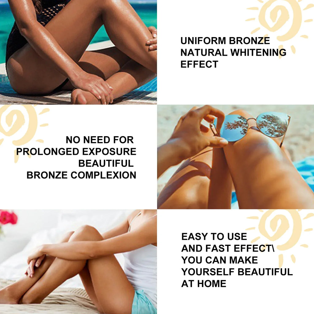 Soft Brown Self-Tanning Cream Intensive Tanning Outdoor Summer Beach Brown Bronzer Long Lasting Sunless Fake Tan Body Lotion Oasis Select