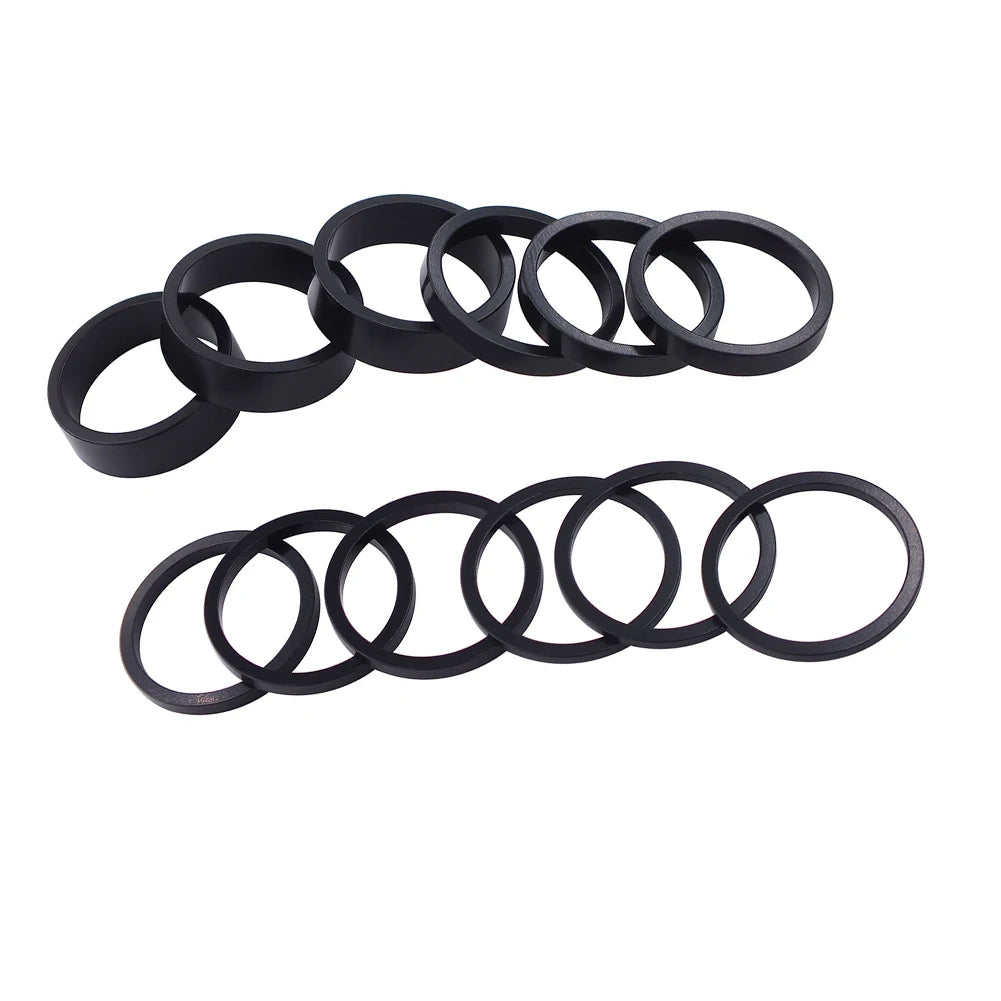 Bike Headset Spacer Set 12PCS Aluminium Alloy Stem Washer 2mm 3mm 5mm 10mm Designed for 28 6mm Round Tubes Forks Frames Oasis Select