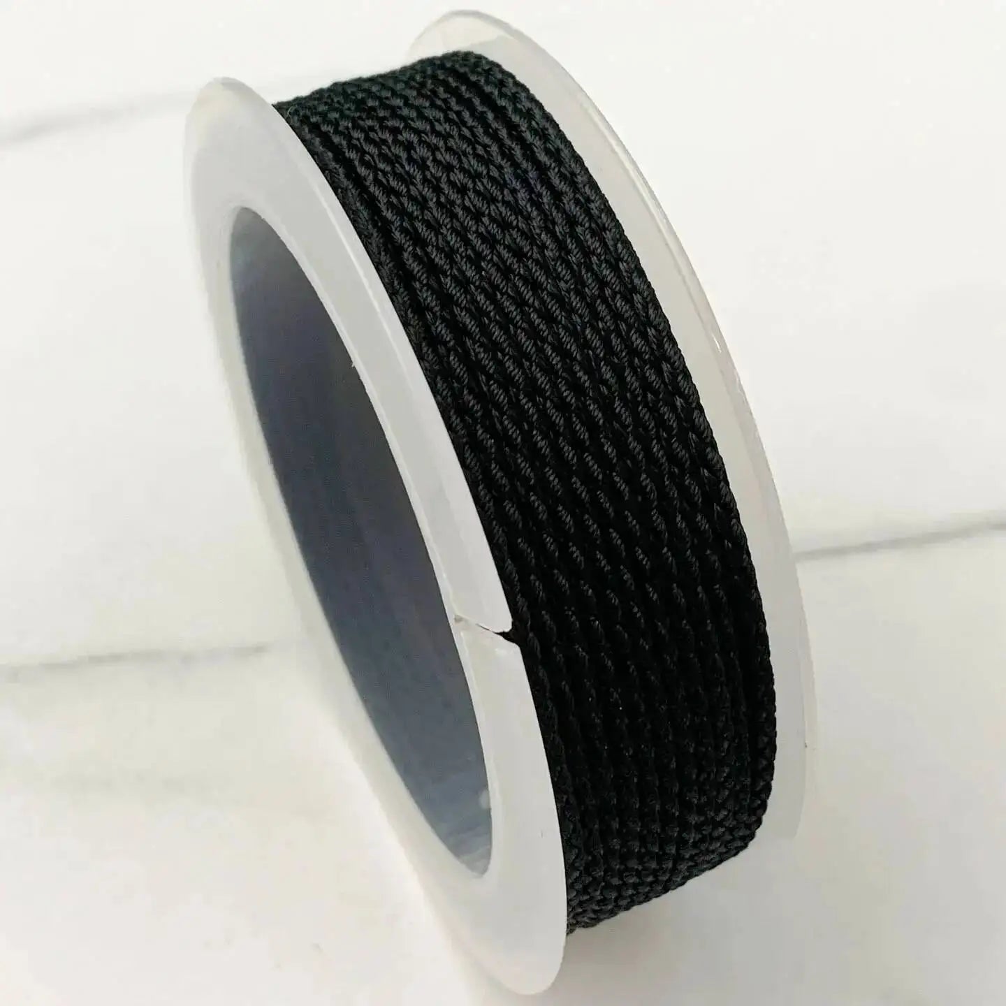 1.5mm 10M Two-Color Braided Cotton Woven Rope Twist Jewelry Line DIY Hand Rope Lanyard Necklace Hanging Cord Oasis Select Black