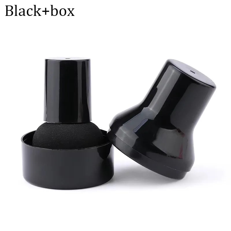 1/2pcs Color Mushroom Head Cosmetic Puff With Protective Cap Loose Powder Foundation Puff Air Cushion Sponge Makeup Egg Makeup Oasis Select 1pcs Black with box