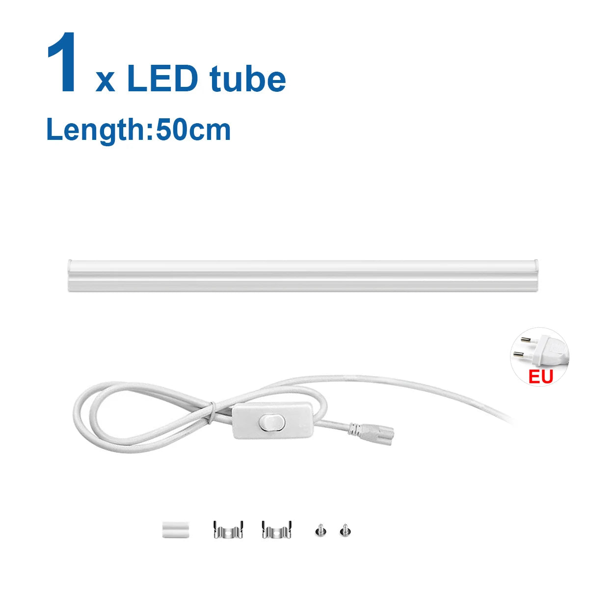 15W T5 1-6pcs LED Light Bar 50cm Kitchen Garage Livingroom Lighting 220V Fluorescent Replacement,Energy-Efficient LED Tube Oasis Select Neutral White 1x LED Bar Kit