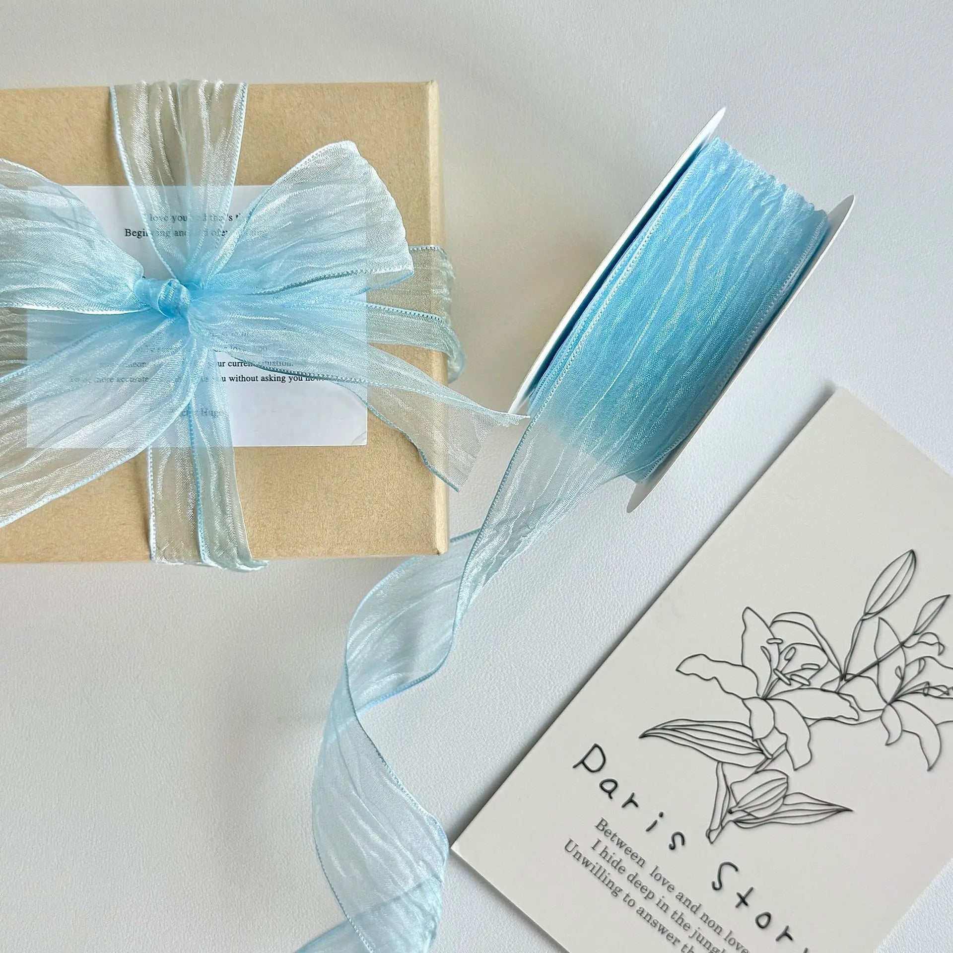 Double-sided Snow Gauze With Wavy Edges Ruffled Snow Gauze For DIY Handmade Gift Boxes, Flower Packaging Headwear Oasis Select 4cm10Yards--4
