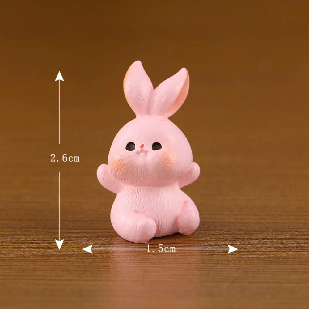 Naughty Resin Small Cat Figurine Mini Cartoon Kitten Ornaments 3D Cat Desktop Decoration Creative Car Mounted Figurines Oasis Select pink