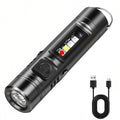 Mini LED Keychain Flashlight USB Rechargeable – 9 Modes, UV