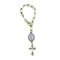 Gold-Plated Rosary Car Steering Wheel Pendant Ornament