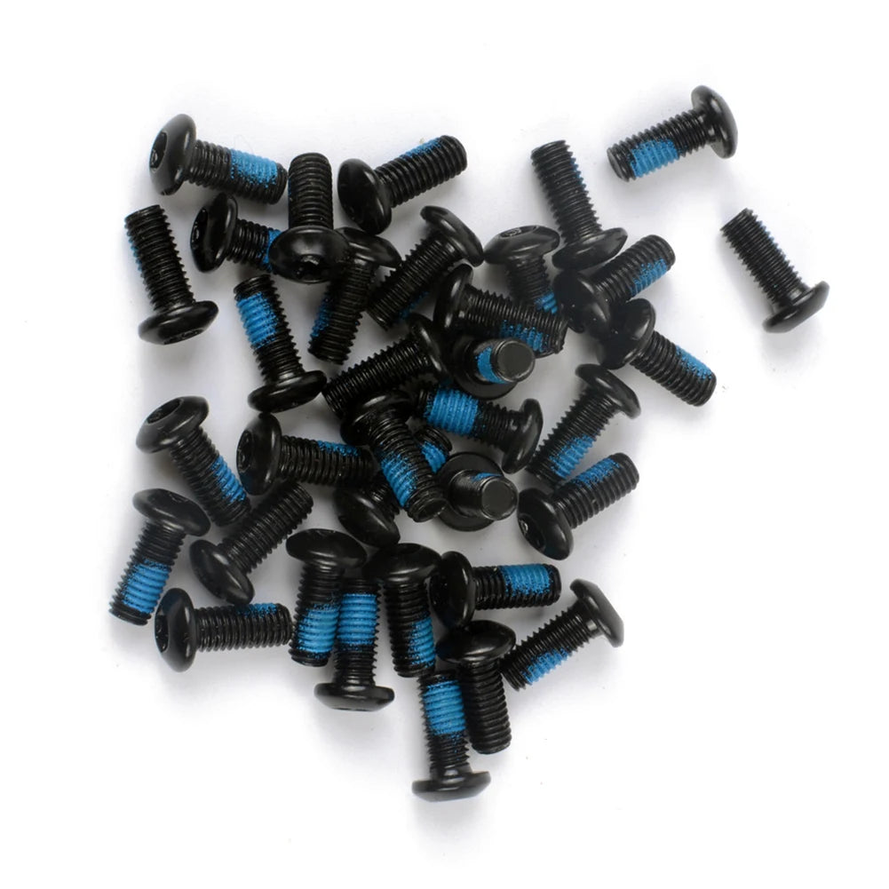 For Bike Setup Bicycle Brake Bolts Black Disc Bolts Diameter 5MM Anti-loose Glue Diameter 5mm Long Service Life Oasis Select 50pcs