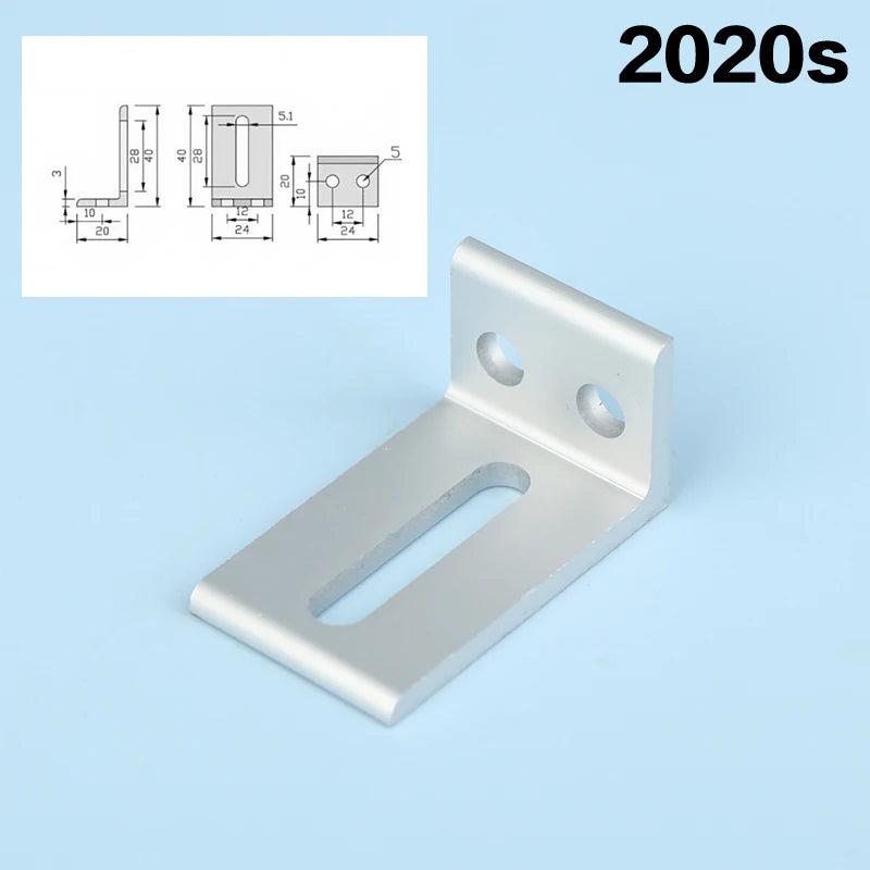 1/2Pcs Aluminum Profile Frame Support Brackets Layer Plate Outer Side Fixing Parts Compatible with 2020 3030 4040 Oasis Select
