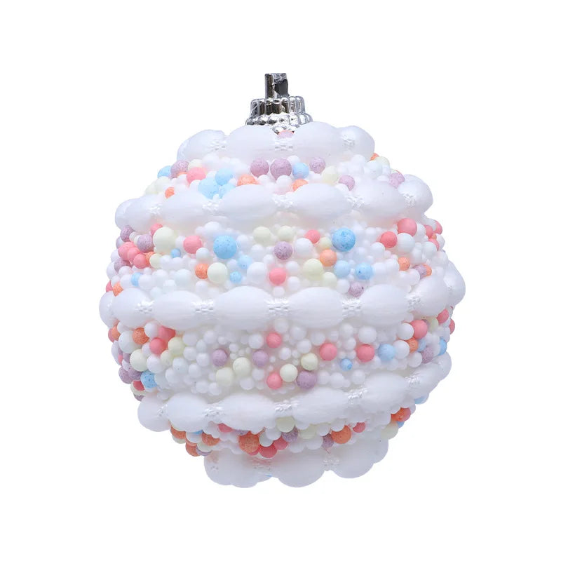 Christmas balls bubble balls Christmas tree creative decoration pendant 6cm Christmas color dots bob ball pendant Oasis Select