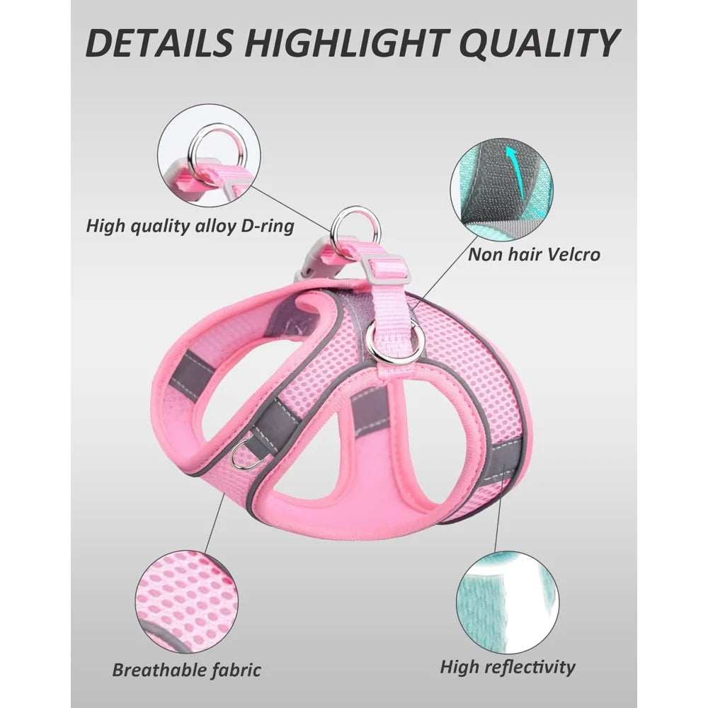 No-Pull Step-In Dog Harness – Breathable Mesh Adjustable Vest for Small Medium Large Dogs & Cats Oasis Select