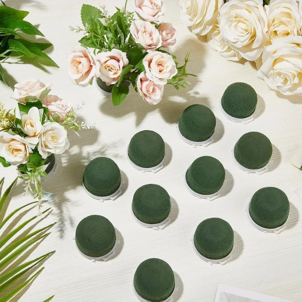 Mini Round Floral Foam Stickers – Wet & Dry, 4PCS Pack