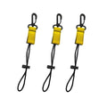 BCD Scuba Gear Clips Lanyard for Diving-Quick Release Equipment Breakaway ID Lanyard Keyring Compass Flashlight Holder Console Oasis Select Yellow 3 Pieces