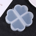 Four-Leaf Clover 4-Grid Portable Pill Organizer Box Pill Organizer Box Oasis Select White