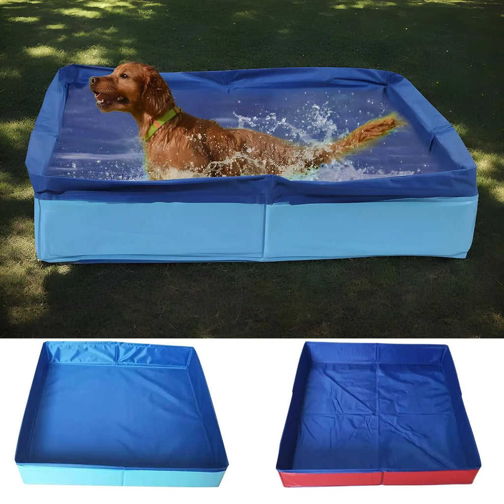 Dog Kiddie Pool PVC Folding Swimming Pool For Dog Non-Inflatable Save Space Pet Puppy Bathing Tub For Puppy Cats Other Animals Oasis Select