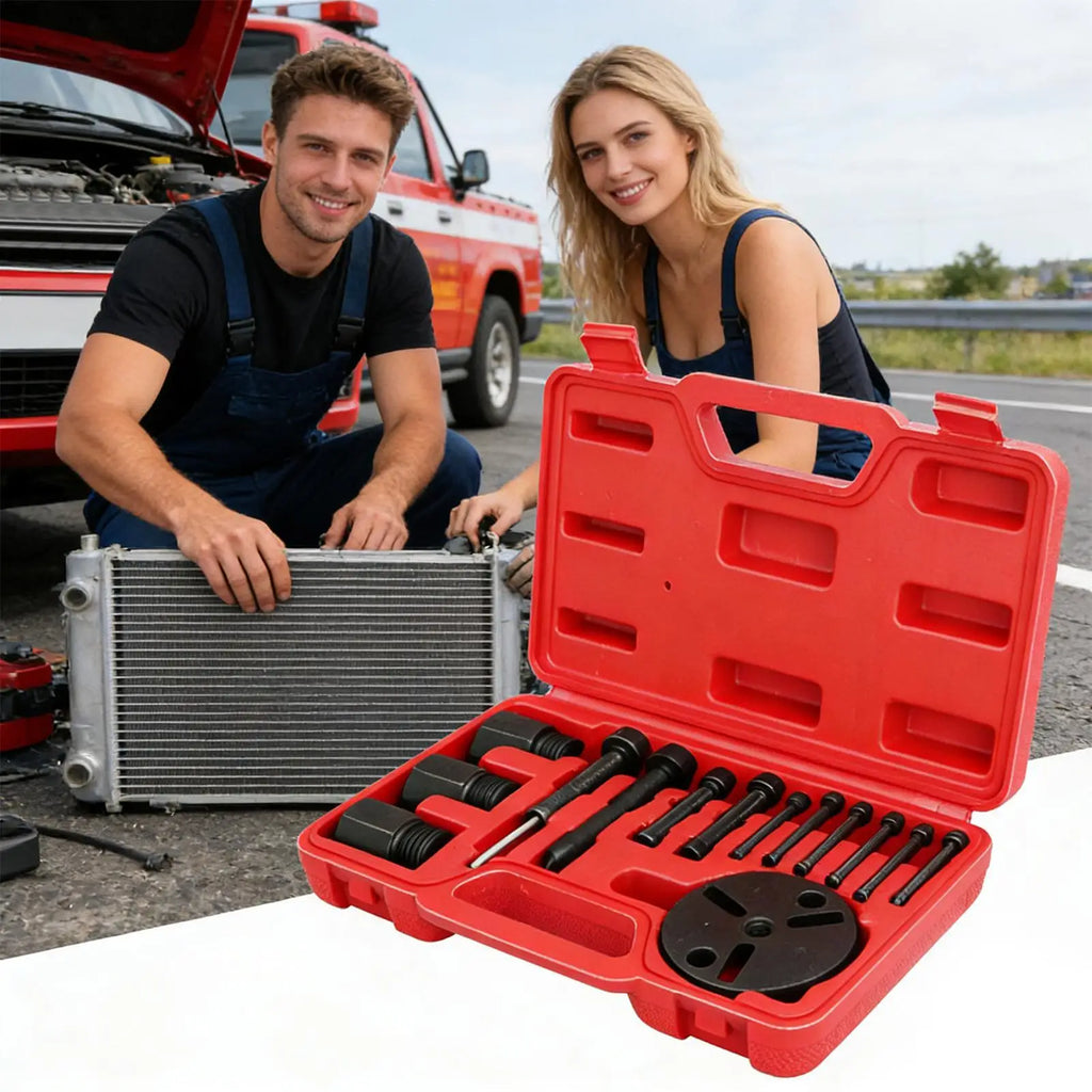 Car Air Conditioning Installation Kit AC Clutch Puller AC Clutch Maintenance Tool for Garage Workshop Mechanics Technicians SUV Oasis Select
