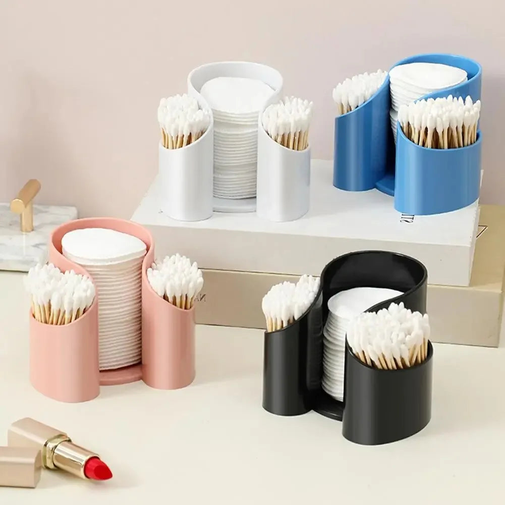 2-in-1 Dental Floss & Cotton Storage Box Countertop Organizer Bathroom Storage Organizer Oasis Select