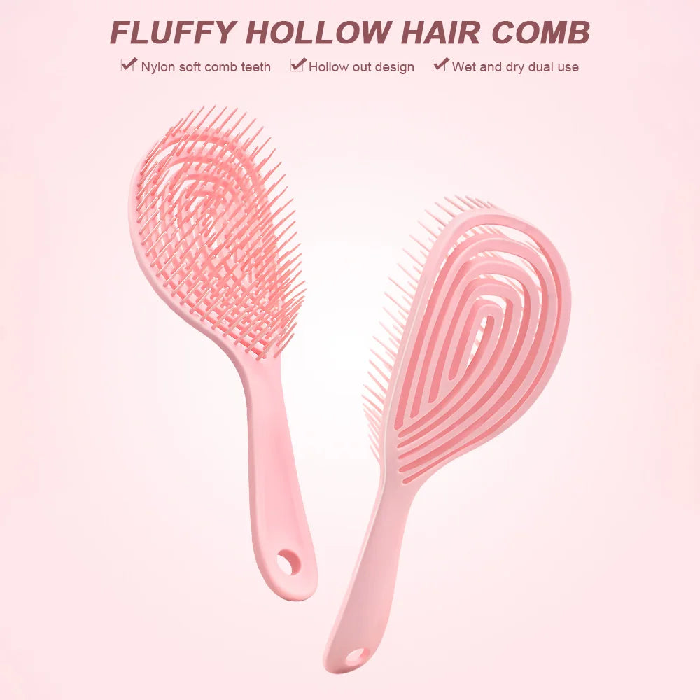 Anti-Static Hollow Rib Detangling Comb – Dry & Wet Hair Hair Detangling Comb Oasis Select