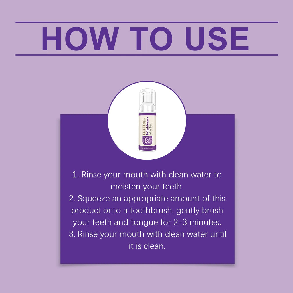 Tooth Freshening Mousse – Whitening & Fresh Breath Care 60ml Dental Mousse Oasis Select