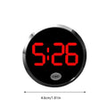 Dashboard Car Clock Round Vehicle Air Vent Clocks Waterproof Auto LED Air Vent Watch Touch Activation for Truck Suvs Auto Oasis Select Red