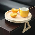 Sofa Tray Table Sofa Armrest Clip-On Tray Natural wooden Sofa Tray Practical TV Snack Tray for Remote Control Coffee Snacks Oasis Select YELLOW