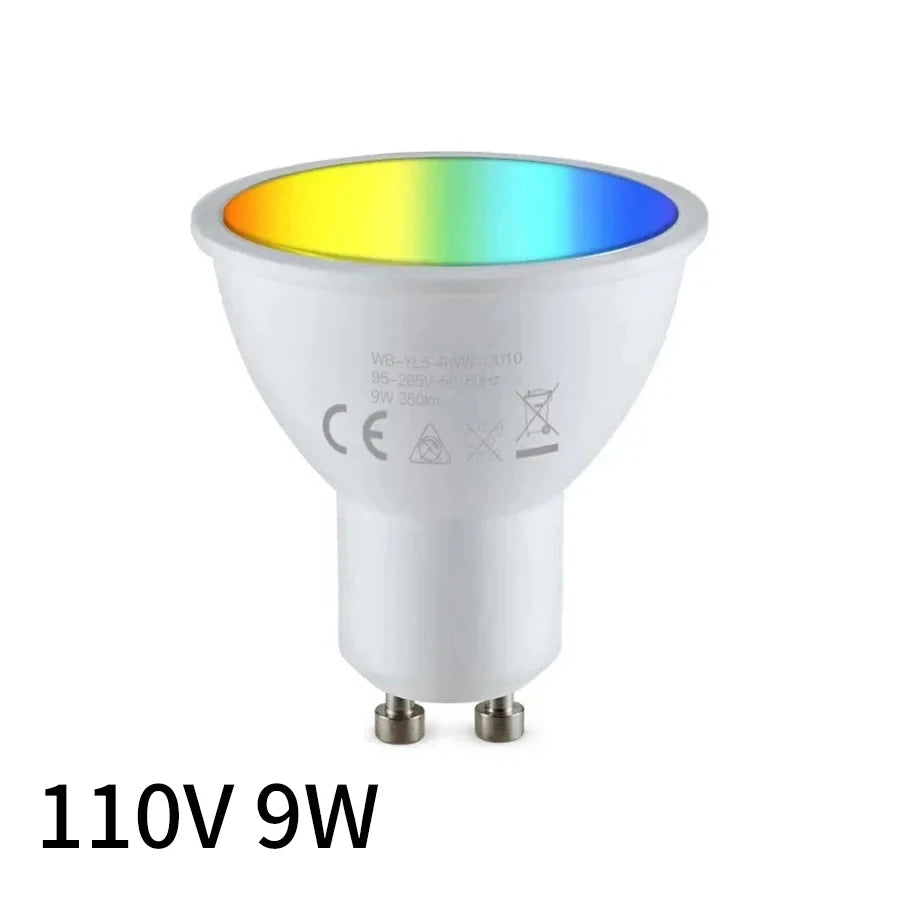 Tuya WiFi Smart GU10 LED Bulb RGBCW – Alexa & Google Home Smart LED Bulb Oasis Select 110V 9W Yes