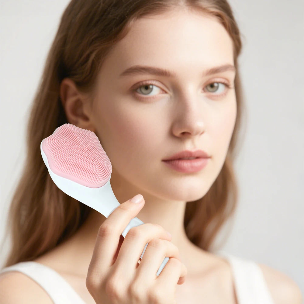 Soft Silicone Face Cleansing Brush – Gentle Exfoliating Scrubber