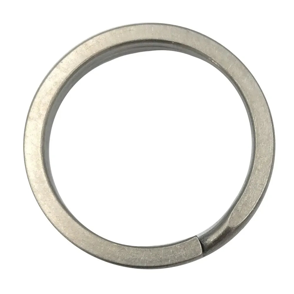 Scuba Diving Round Flat Titanium key ring keychain Diver Split Circle Clip Keyring Oasis Select